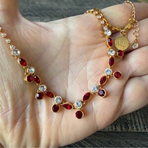 Vintage Art De France Gold Swarovski Necklace